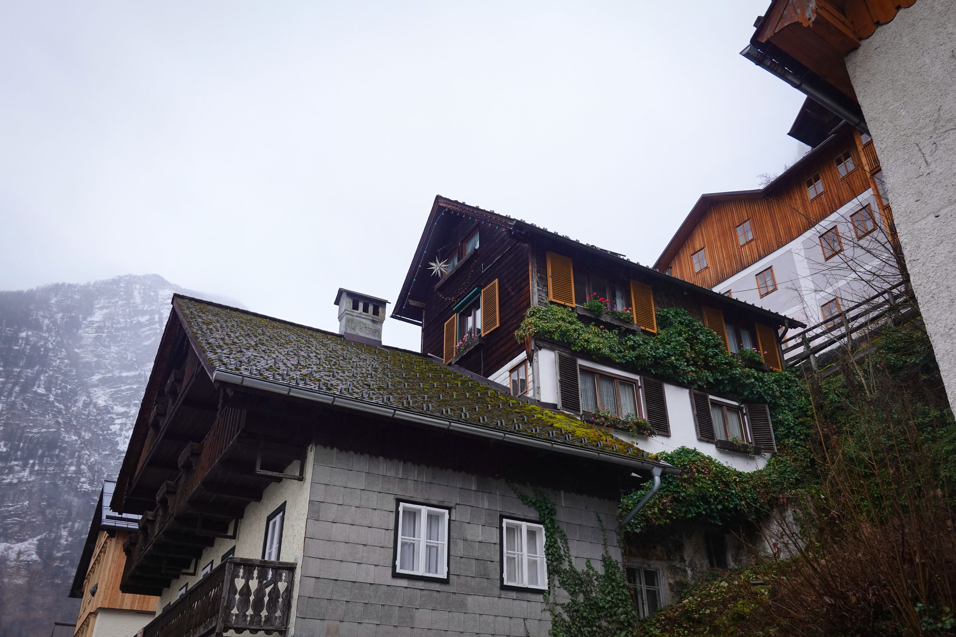 Holzhäuser in Hallstatt